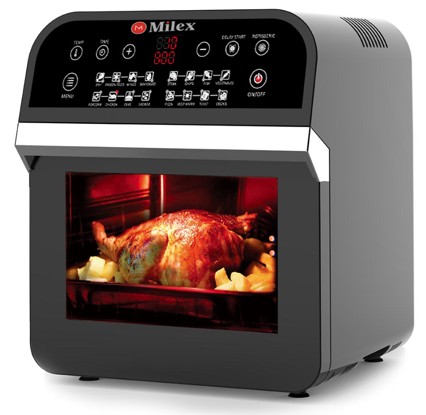 Milex - Digital Hurricane Power AirFryer Oven with Rotisserie 12L